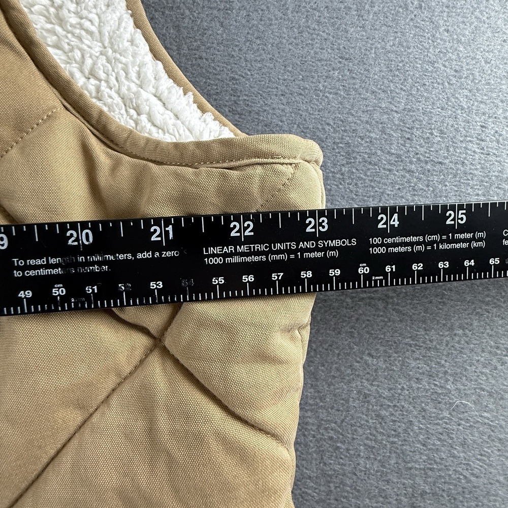 Faux Shearling Vest Women's XL Light Tan / Beige Reversible - Picture 4 of 7